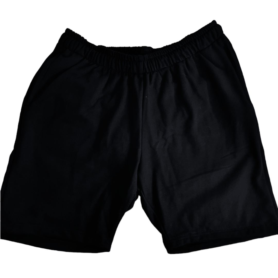 Short negro Tela delgada pique